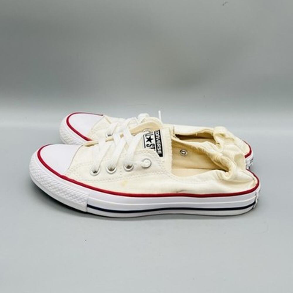 Converse Shoes Womens 7 White Chuck Taylor All Star Shoreline Slip On Sneakers - Picture 4 of 11